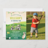 ゴルフPAR-TEE 2ndバースデーフォト 招待状 (正面)