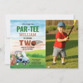 ゴルフPAR-TEE 2ndバースデーフォト 招待状 (正面)