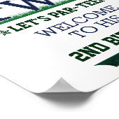 ゴルフPAR-TEE 2nd誕生日へようこそ ポスター (角)