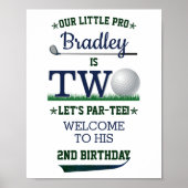 ゴルフPAR-TEE 2nd誕生日へようこそ ポスター (正面)