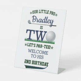 ゴルフPAR-TEE 2nd誕生日へようこそ 台座サイン