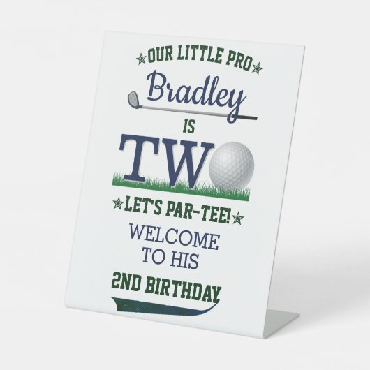 ゴルフPAR-TEE 2nd誕生日へようこそ 台座サイン (正面)