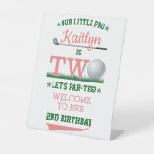 ゴルフPAR-TEE 2nd誕生日へようこそ 台座サイン (正面)