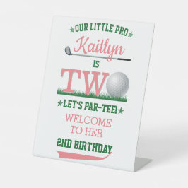 ゴルフPAR-TEE 2nd誕生日へようこそ 台座サイン