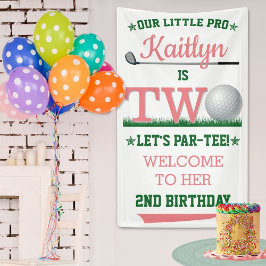 ゴルフPAR-TEE 2nd誕生日へようこそ 横断幕