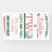 ゴルフPAR-TEE 2nd誕生日へようこそ 横断幕 (横)