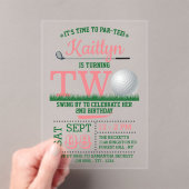 ゴルフPAR-TEE 2nd誕生日 アクリル招待状 (インサイチュ (ポータブル))