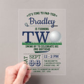 ゴルフPAR-TEE 2nd誕生日 アクリル招待状 (インサイチュ (ポータブル))