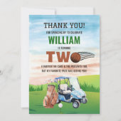 ゴルフPAR-TEE 2nd誕生日 サンキューカード (正面)