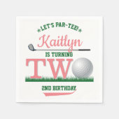 ゴルフPAR-TEE 2nd誕生日 スタンダードカクテルナプキン (正面)