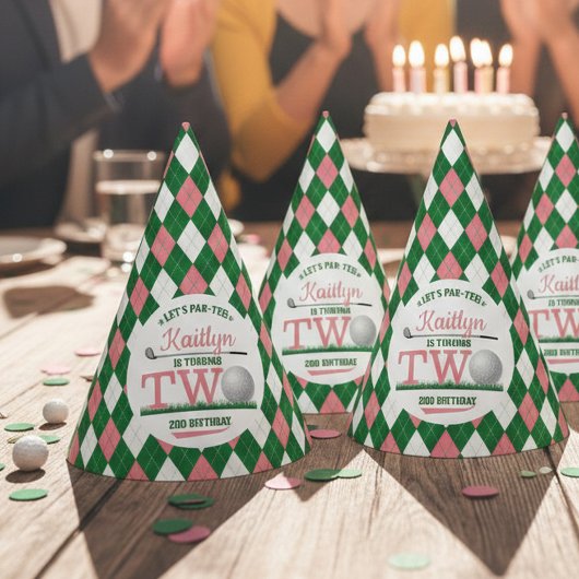 ゴルフPAR-TEE 2nd誕生日 パーティーハット