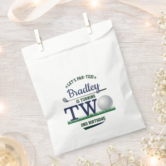ゴルフPAR-TEE 2nd誕生日 フェイバーバッグ (クリップ留めされた状態)