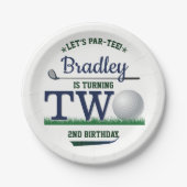 ゴルフPAR-TEE 2nd誕生日 ペーパープレート (正面)