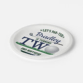 ゴルフPAR-TEE 2nd誕生日 ペーパープレート (アングル)