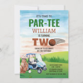 ゴルフPAR-TEE 2nd誕生日 招待状 (正面)