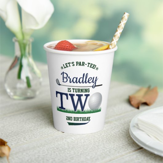 ゴルフPAR-TEE 2nd誕生日 紙コップ (インサイチュ)