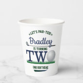 ゴルフPAR-TEE 2nd誕生日 紙コップ (正面)