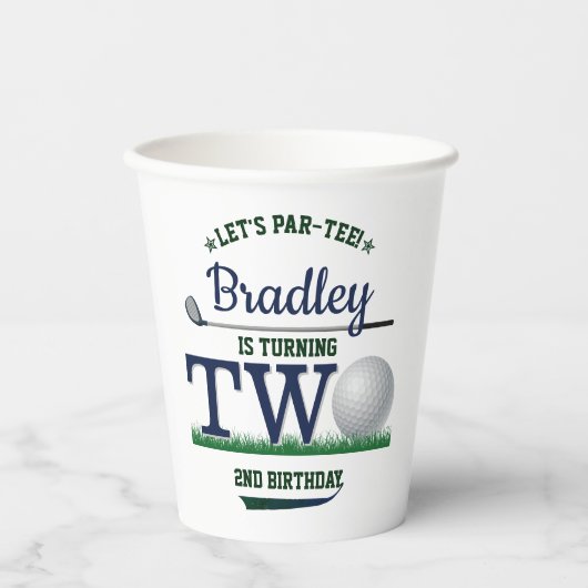 ゴルフPAR-TEE 2nd誕生日 紙コップ (正面)