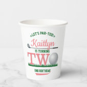 ゴルフPAR-TEE 2nd誕生日 紙コップ (正面)