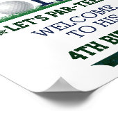 ゴルフPAR-TEE 4thバースデーウェルカムサイン ポスター (角)