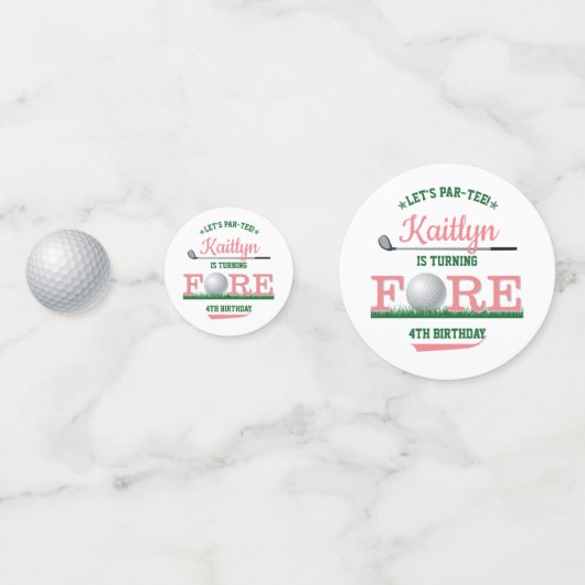 ゴルフPAR-TEE 4th誕生日の写真 コンフェッティ (正面)