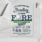 ゴルフPAR-TEE 4th誕生日 アクリル招待状