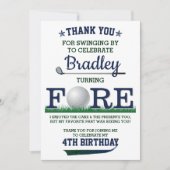 ゴルフPAR-TEE 4th誕生日 サンキューカード (正面)