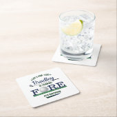 ゴルフPAR-TEE 4th誕生日 スクエアペーパーコースター (インサイチュ)