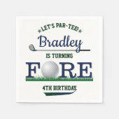 ゴルフPAR-TEE 4th誕生日 スタンダードカクテルナプキン (正面)