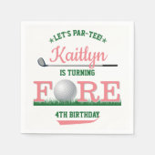 ゴルフPAR-TEE 4th誕生日 スタンダードカクテルナプキン (正面)