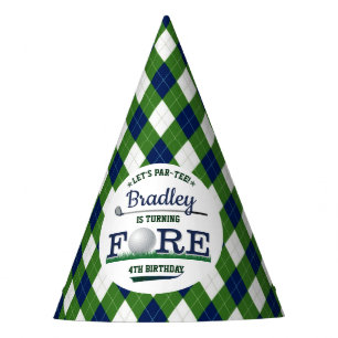 ゴルフPAR-TEE 4th誕生日 パーティーハット