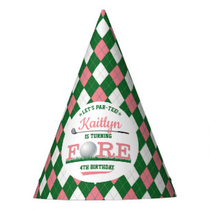 ゴルフPAR-TEE 4th誕生日 パーティーハット