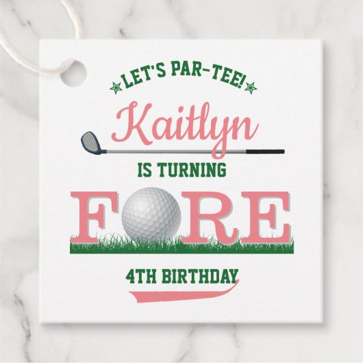 ゴルフPAR-TEE 4th誕生日 フェイバータグ (正面)