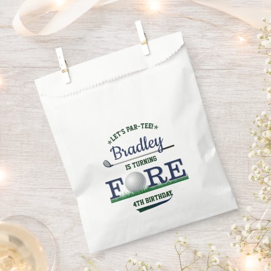 ゴルフPAR-TEE 4th誕生日 フェイバーバッグ (クリップ留めされた状態)