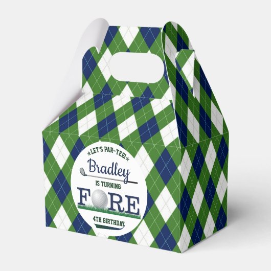 ゴルフPAR-TEE 4th誕生日 フェイバーボックス (正面サイド)