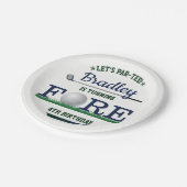 ゴルフPAR-TEE 4th誕生日 ペーパープレート (アングル)