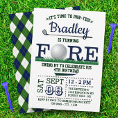 ゴルフPAR-TEE 4th誕生日 招待状