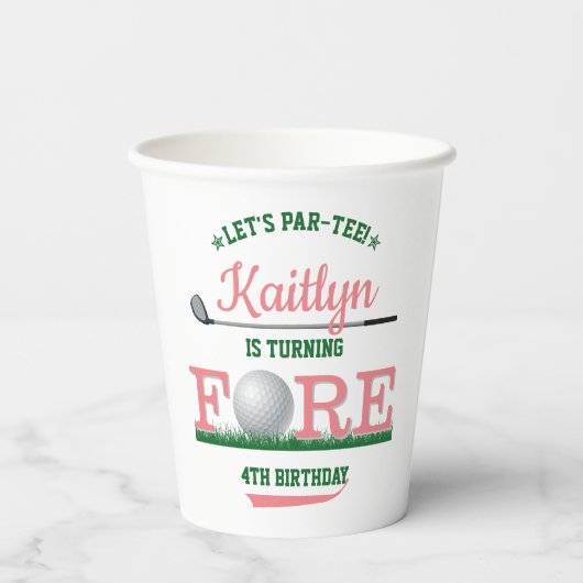 ゴルフPAR-TEE 4th誕生日 紙コップ (裏面)