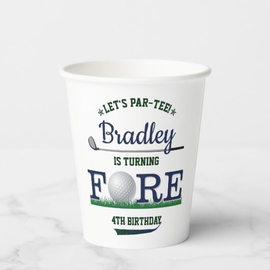 ゴルフPAR-TEE 4th誕生日 紙コップ (裏面)