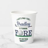 ゴルフPAR-TEE 4th誕生日 紙コップ (正面)