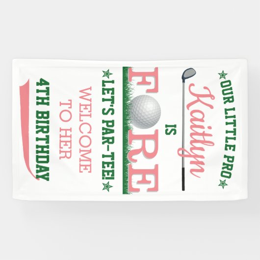 ゴルフPAR-TEE 4th Birthday Welcome 横断幕 (横)