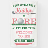 ゴルフPAR-TEE 4th Birthday Welcome 横断幕 (縦)