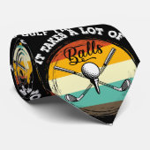 ゴルフTでゴルフとボールをたくさん取る ネクタイ (ロール)
