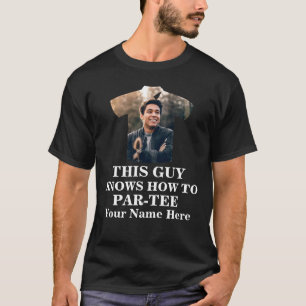 ゴルフTシャツの形の写真の男はパーTeeする方法を知っている Tシャツ