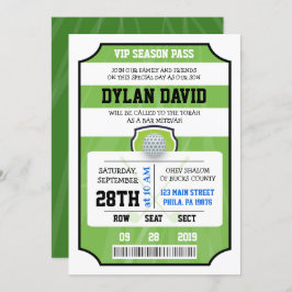 ゴルフVIPチケット バー・バット・ミッツヴァ招待状 招待状