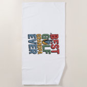 ゴル最高のフグランパエバー ビーチタオル (正面)