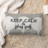 ゴル遊フェ白灰色のゴルフ引用文 ランバークッション (ブランケット)