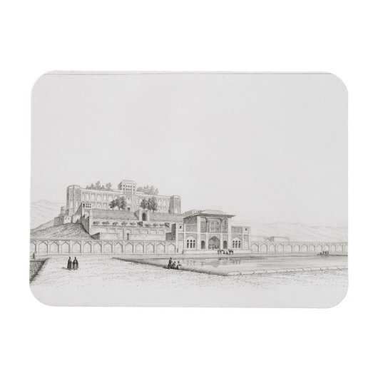 ゴレスタン・カjarの宮殿「カスル・カダル」の景色 マグネット (横)