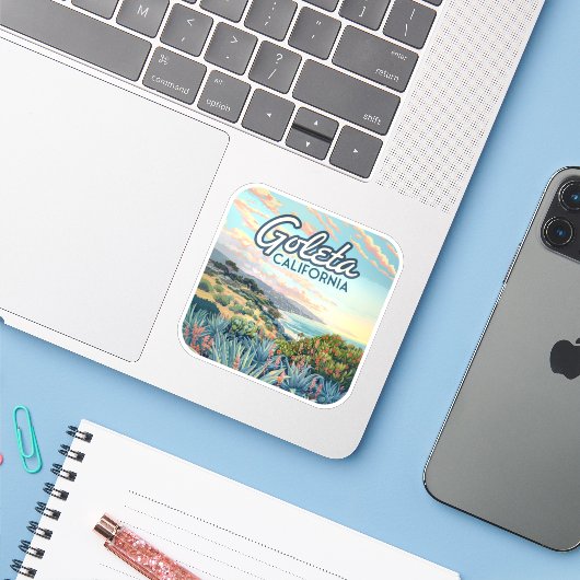 ゴレタカリフォルニアサンタバーバライスラビスタヴィンテージ シール (ノートパソコンとiPhone)