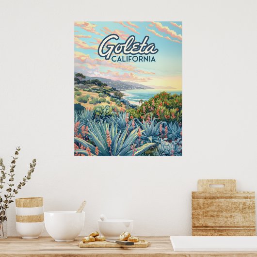 ゴレタカリフォルニアサンタバーバライスラビスタヴィンテージ ポスター (キッチン)
